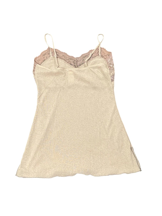 back view, Maurices Beige Satin Sleep Top, vintage Y2K second hand piece