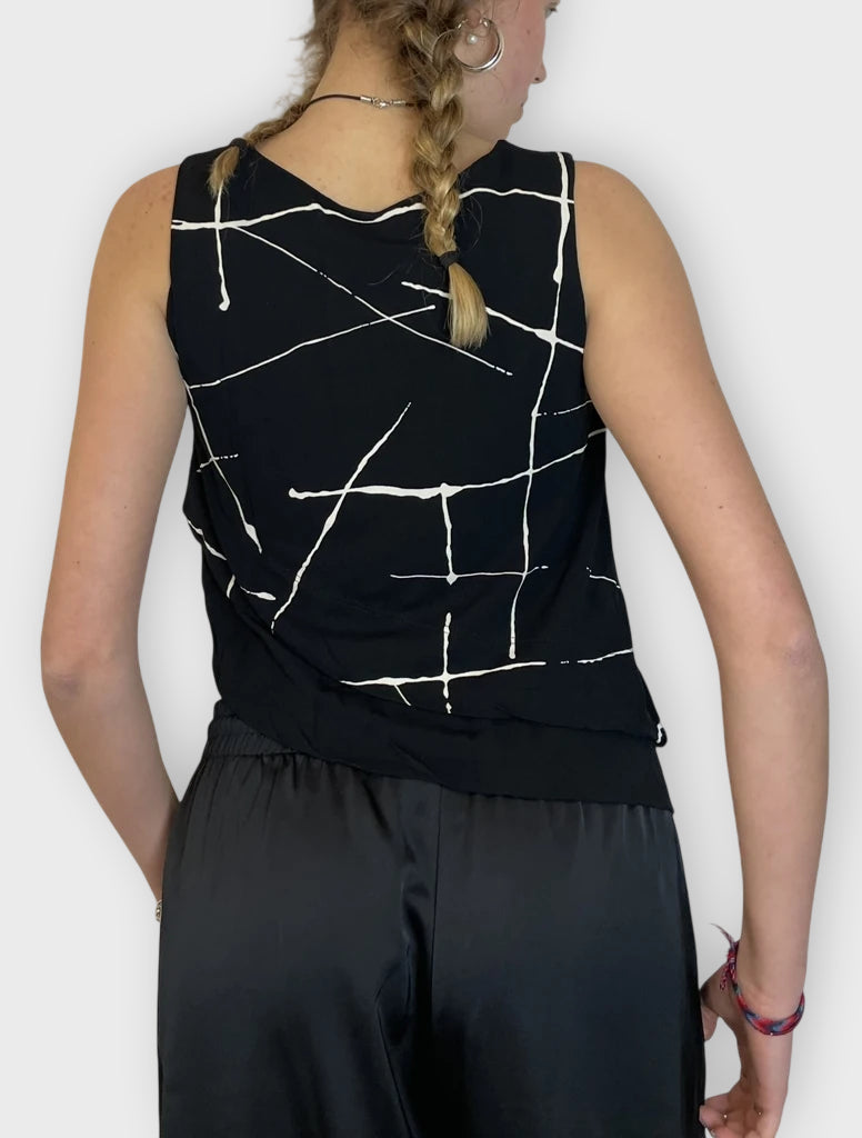 back view, Collection Asymmetrical Top, vintage Y2K second hand piece