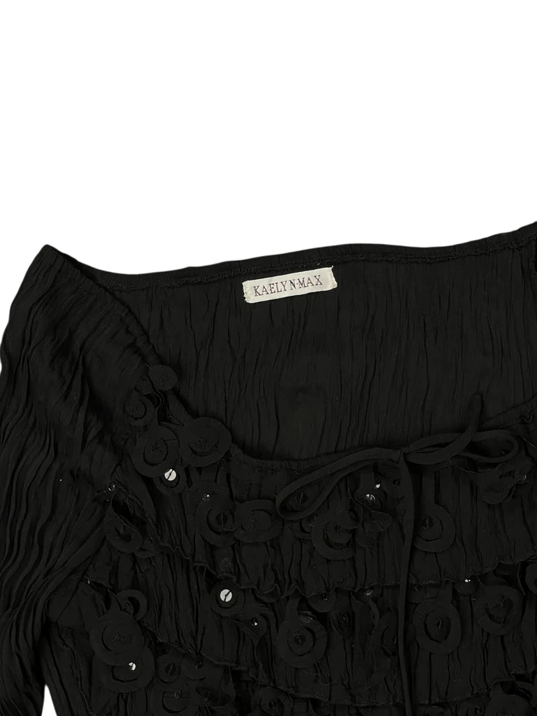 detail view, Kaelyn Max Dress Top with Chest Detail, vintage Y2K second hand piece