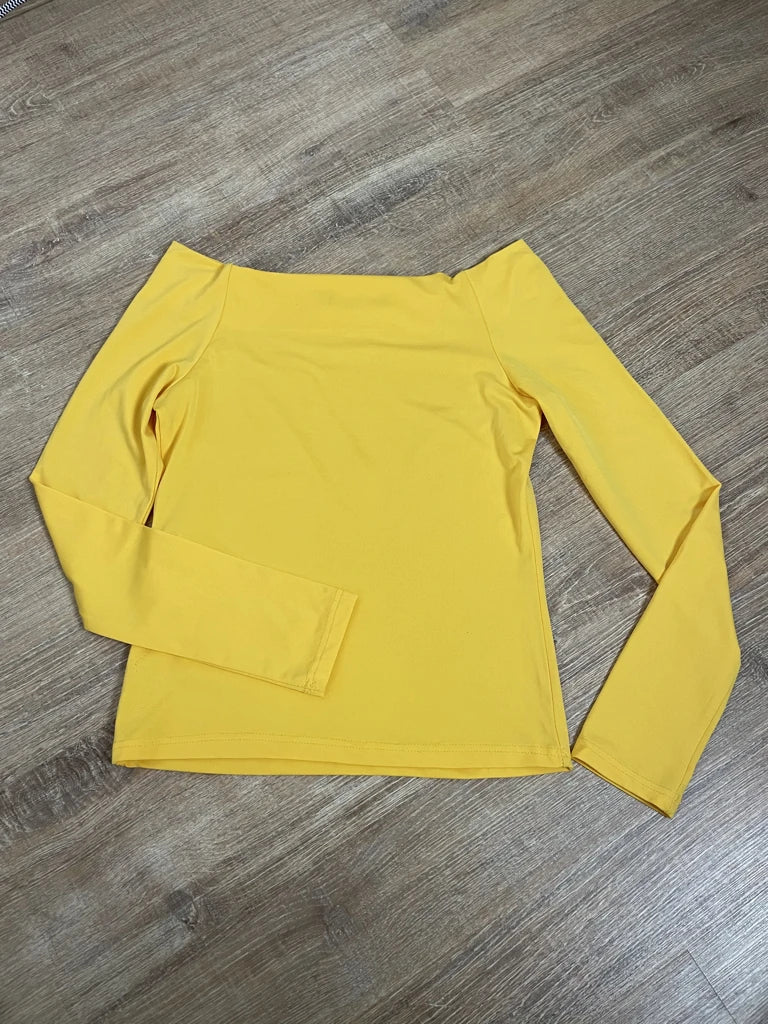 detail view, Moda Lisa Off-Shoulder Long Sleeve Shirt, vintage Y2K second hand piece, image 4