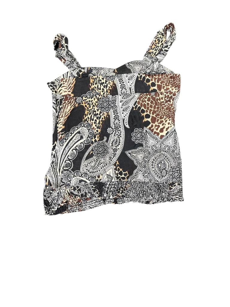 detail view, Cache paisley animal mix cami, vintage Y2K second hand piece, image 4