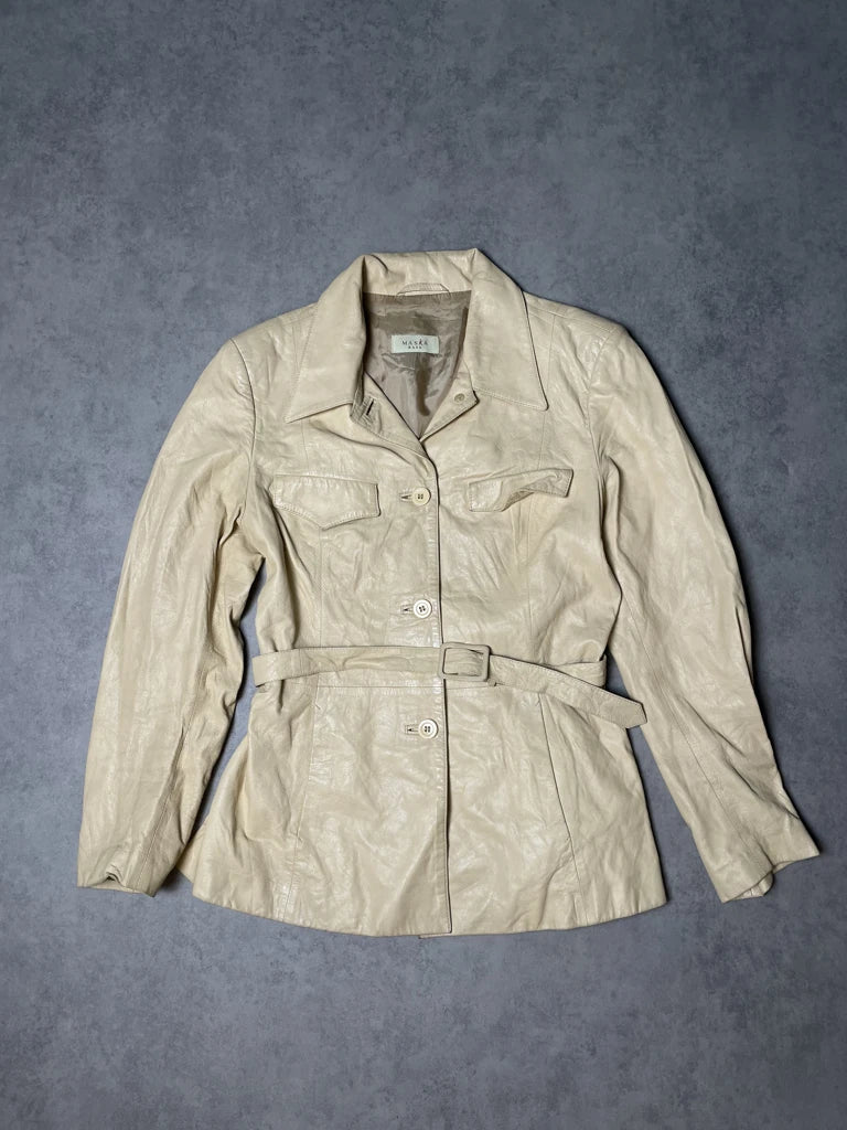 detail view, Maska Leather Jacket, vintage Y2K second hand piece, image 6