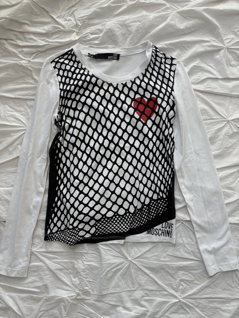 detail view, Love Moschino Motif Long Sleeve, vintage Y2K second hand piece, image 6