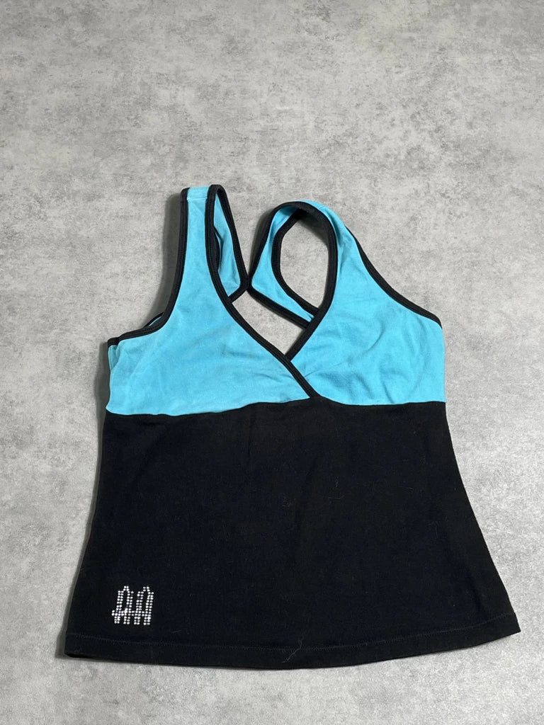 detail view, adrian arango tank top, vintage Y2K second hand piece