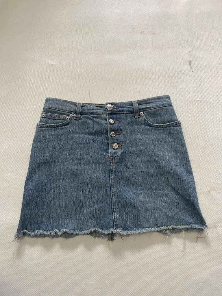 detail view, 2000s Richmond Denim Skirt, vintage Y2K second hand piece, image 6