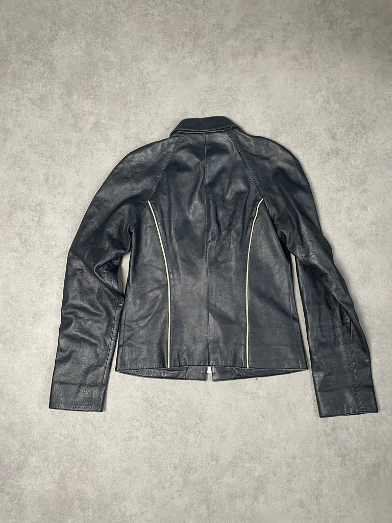 detail view, Greta Beck Leather Jacket, vintage Y2K second hand piece, image 5