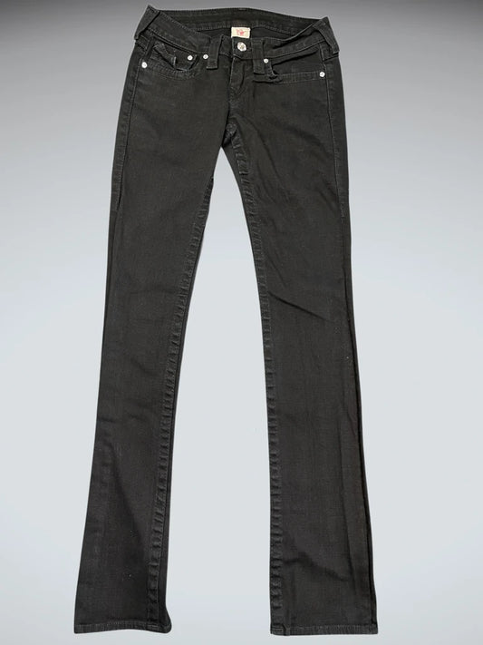 Black Slim-Fit Jeans with Low Rise (XS)