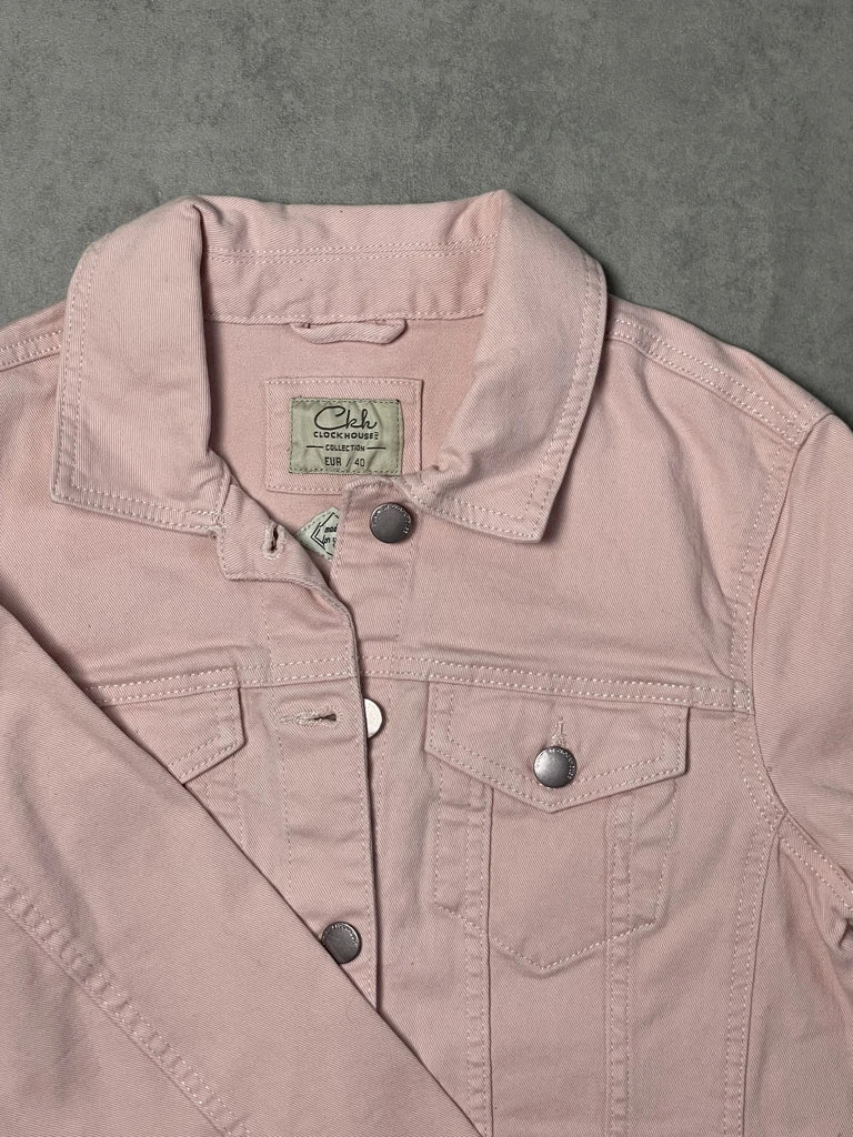 detail view, Clockhouse Clock House Pink Jeans Jacket, vintage Y2K second hand piece