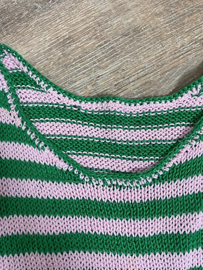 detail view, Striped Top, vintage Y2K second hand piece, image 5