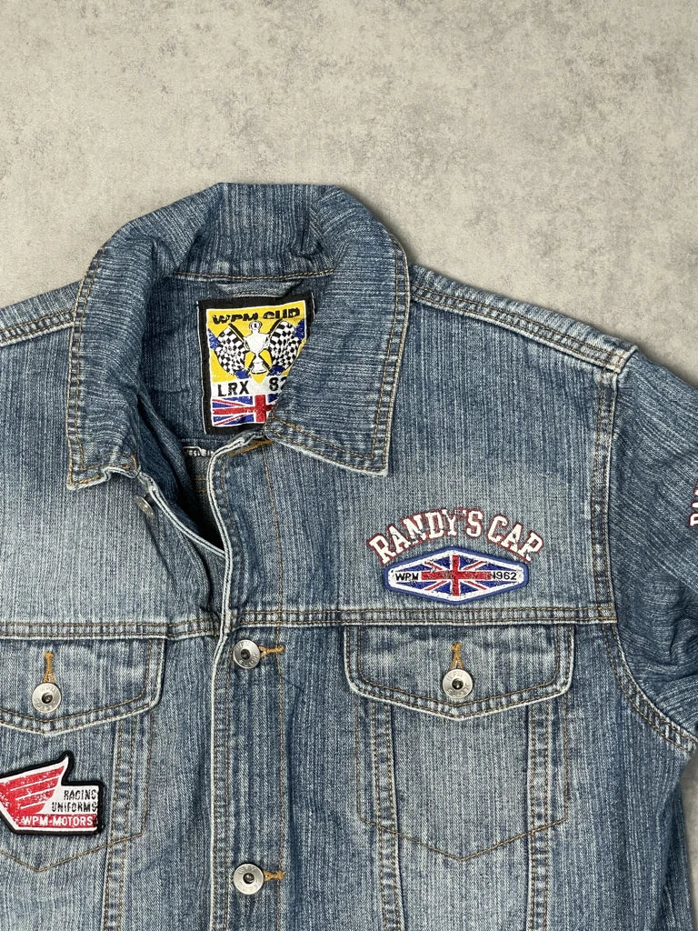 detail view, WPM Cup Jeans Jacket, vintage Y2K second hand piece, image 4