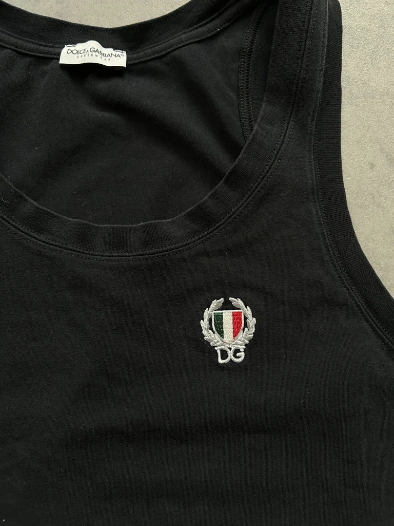 detail view, Dolce & Gabbana D&G 2000s Tank Top, vintage Y2K second hand piece