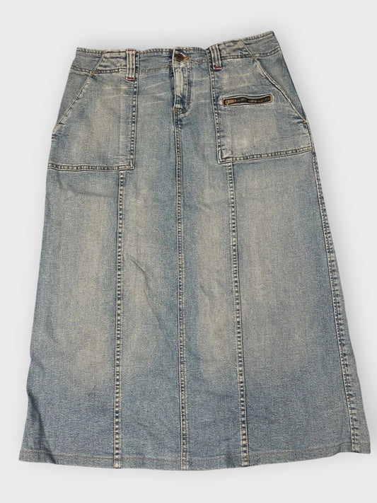 front view, Eddie Bauer Denim Skirt, vintage Y2K second hand piece