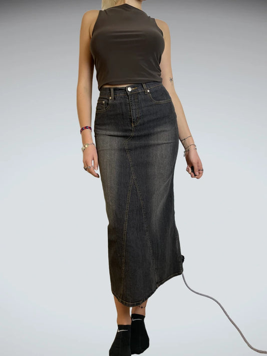 front view, Last Girl Denim Skirt, vintage Y2K second hand piece