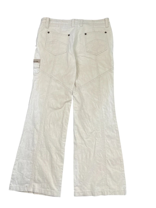 back view, Jaqueline Beige Wide-Leg Utility Pants, vintage Y2K second hand piece