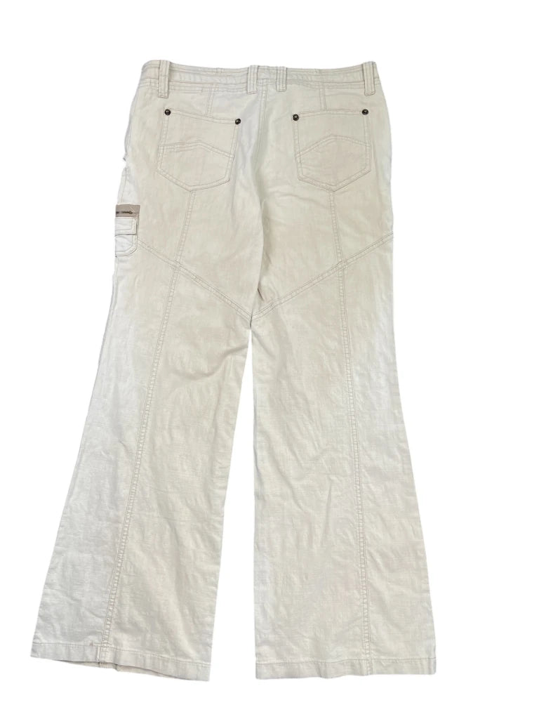 back view, Jaqueline Beige Wide-Leg Utility Pants, vintage Y2K second hand piece