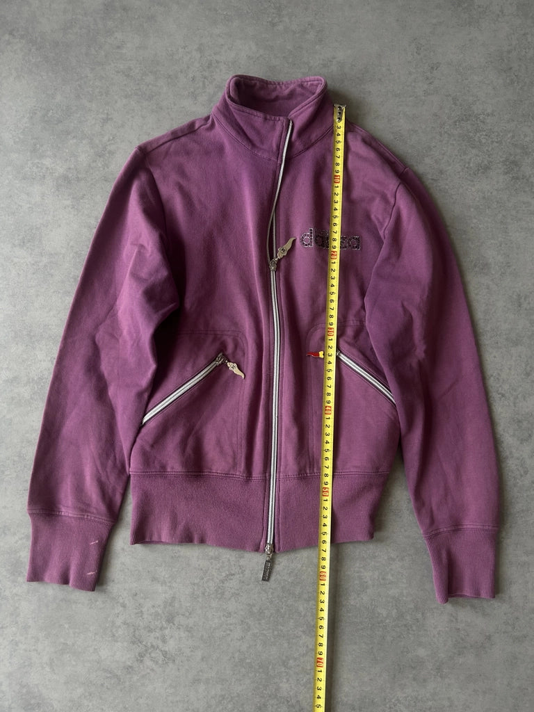 detail view, Danza Y2K Purple Zip-Up Jacket Set, vintage Y2K second hand piece, image 8