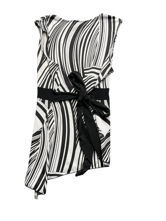 back view, MKM Design Zebra Print Belted Asymmetric Top, vintage Y2K second hand piece