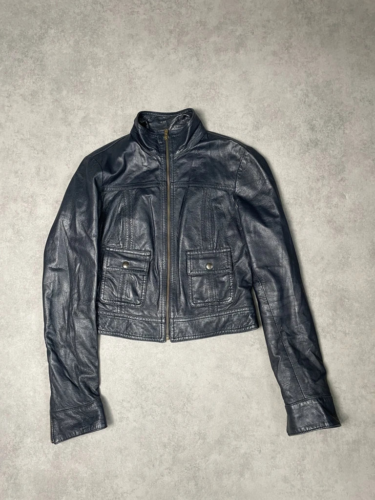 detail view, Lust Blue Jacket, vintage Y2K second hand piece, image 6