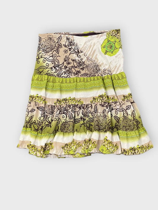 Ocean Mist Leopard Print Skirt (M)