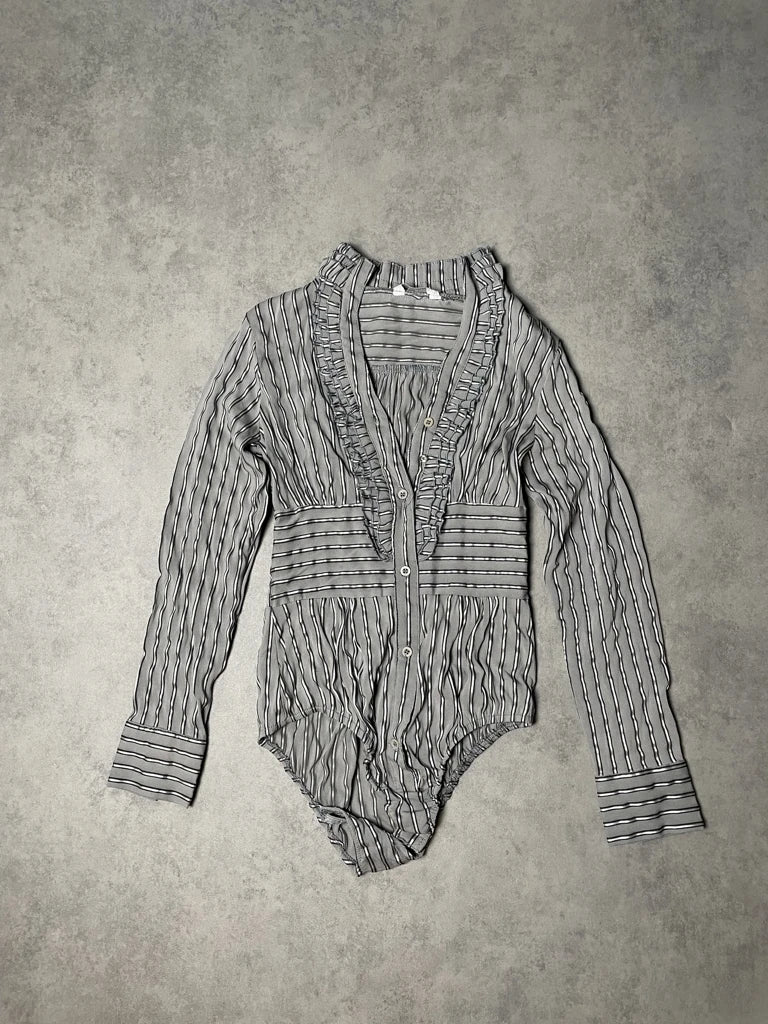 detail view, Ma Shi Jie Elegant Body Shirt, vintage Y2K second hand piece, image 6