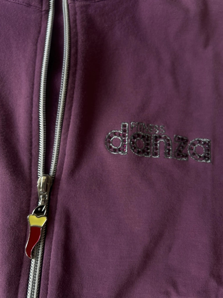 detail view, Danza Y2K Purple Zip-Up Jacket Set, vintage Y2K second hand piece, image 5