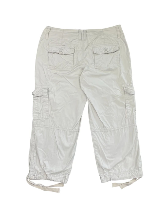 back view, Old Navy White Wide-Leg Cargo Pants, vintage Y2K second hand piece