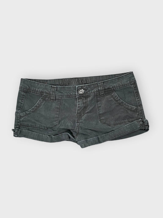 front view, Wallflower Wall Flower Black Vintage Chino Hotpants, vintage Y2K second hand piece