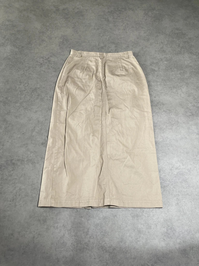 detail view, Edeis beige long skirt, vintage Y2K second hand piece, image 5