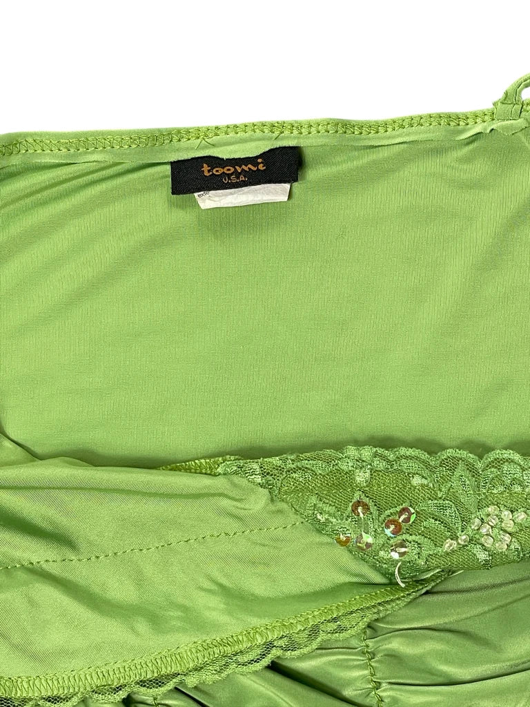detail view, Toomi Apple Satin Cami, vintage Y2K second hand piece, image 4