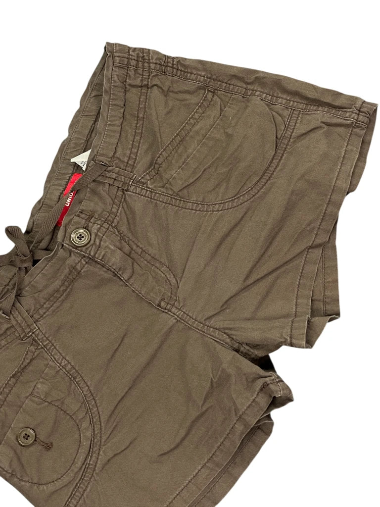 detail view, Unionbay Brown Utility Hotpants, vintage Y2K second hand piece