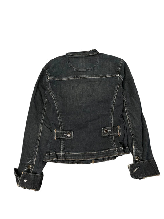 back view, Converse Dark Wash Moto Denim Jacket, vintage Y2K second hand piece
