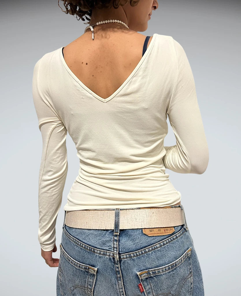back view, Couture Roma 2000s Longsleeve Top, vintage Y2K second hand piece