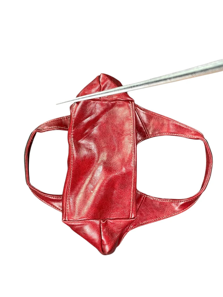 detail view, Burgundy Multi-Pocket Shoulder Bag (ONESIZE), vintage Y2K second hand piece
