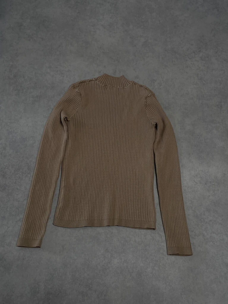 detail view, Charlotte George Beige Jumper, vintage Y2K second hand piece, image 5