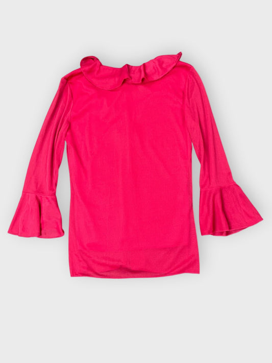 Moa USA pink tie front bell sleeve top (S)