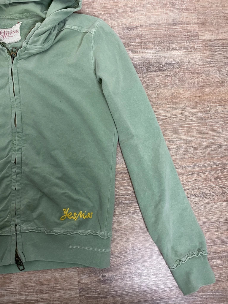 detail view, Yes Miss Sweatshirt Jacket, vintage Y2K second hand piece