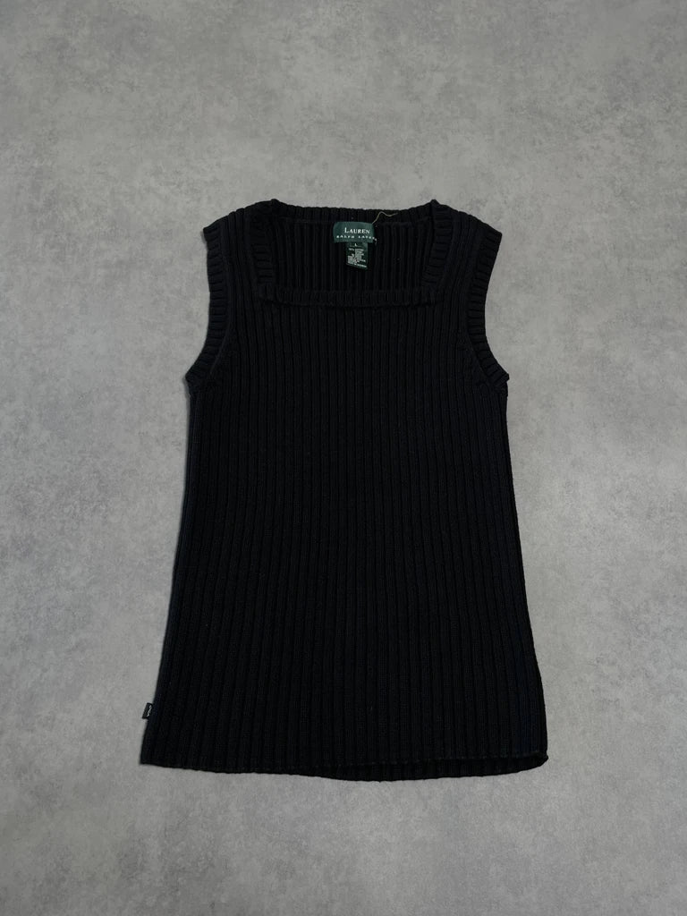 detail view, Polo Ralph Lauren Ralph Lauren Sleeveless Jumper, vintage Y2K second hand piece, image 4