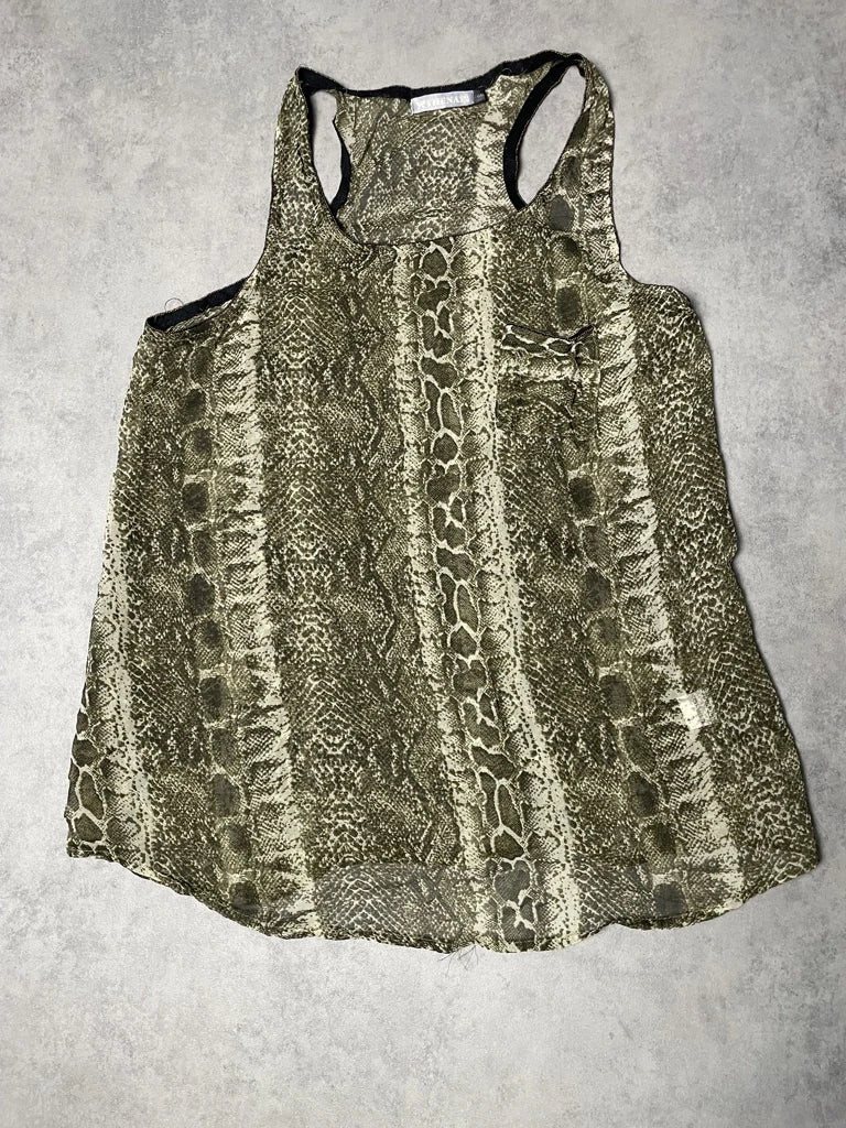 detail view, Thena Snake Sheer Top, vintage Y2K second hand piece, image 6