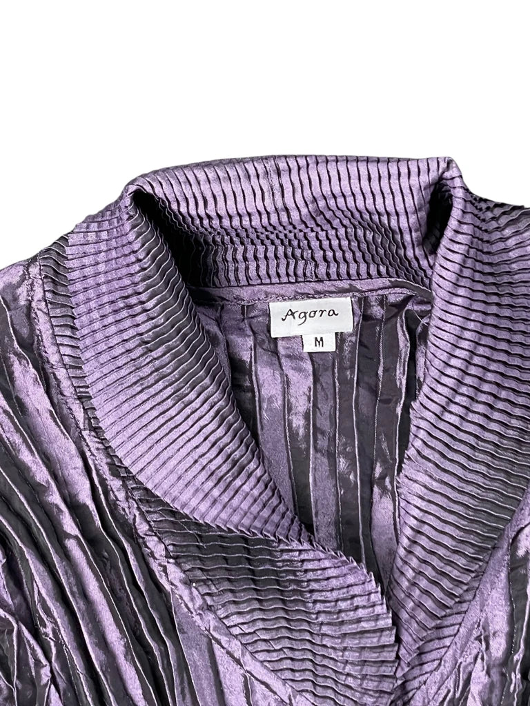 detail view, Agara Purple Elegant Dress, vintage Y2K second hand piece