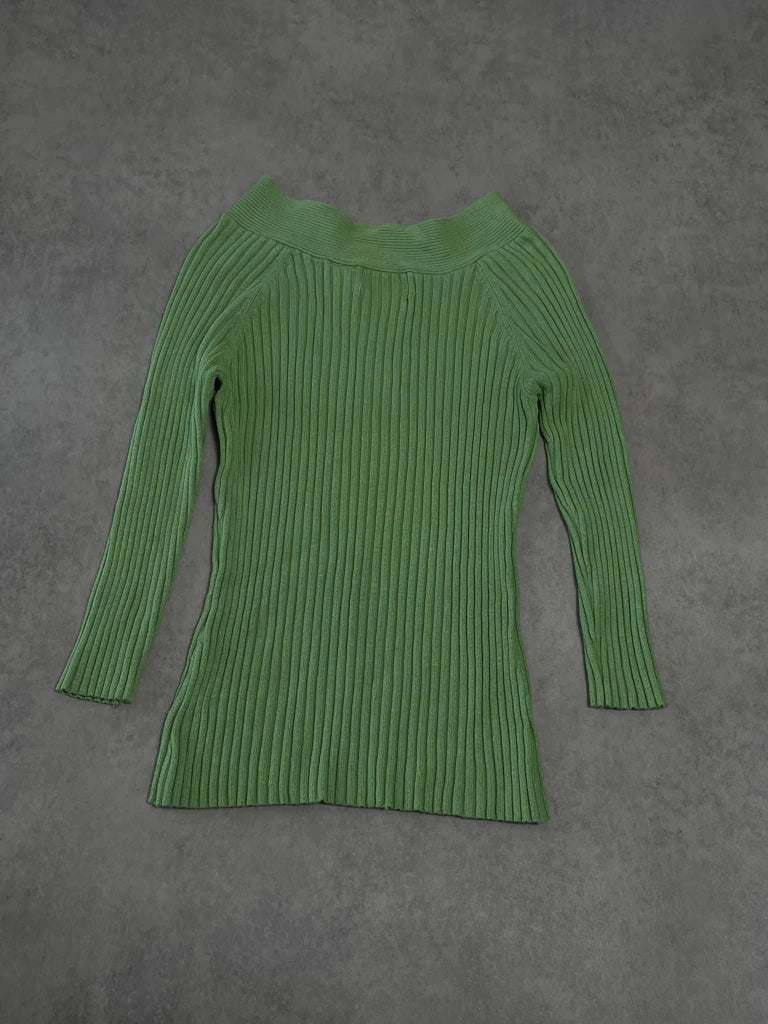 detail view, Chadwick’s Green 70’s Jumper, vintage Y2K second hand piece, image 5