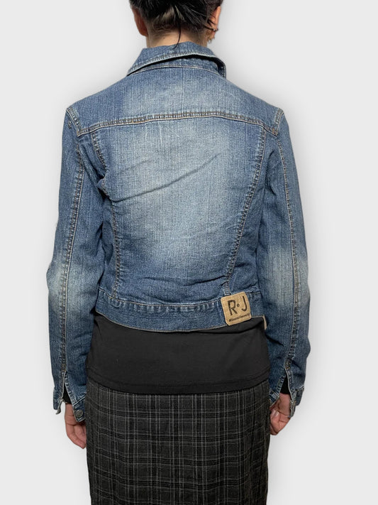 back view, Rinascimento Ribbon Jeans Jacket, vintage Y2K second hand piece