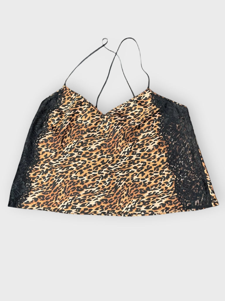front view, La Senza Jaguar Pattern Top, vintage Y2K second hand piece