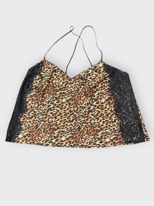 front view, La Senza Jaguar Pattern Top, vintage Y2K second hand piece