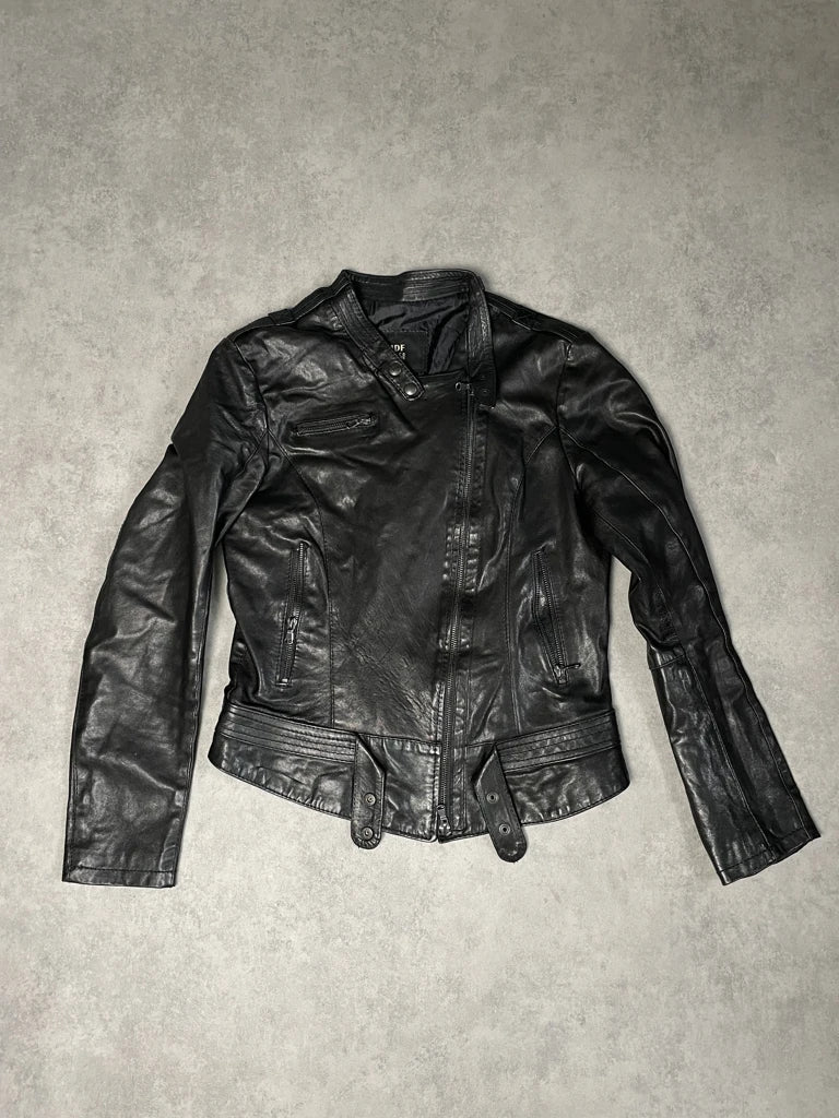 detail view, Marco Del Forte Chic Leather Jacket, vintage Y2K second hand piece, image 6