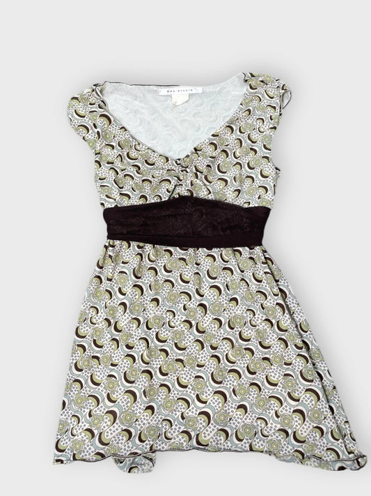front view, Max Studio Retro Swirl Tunic Top, vintage Y2K second hand piece