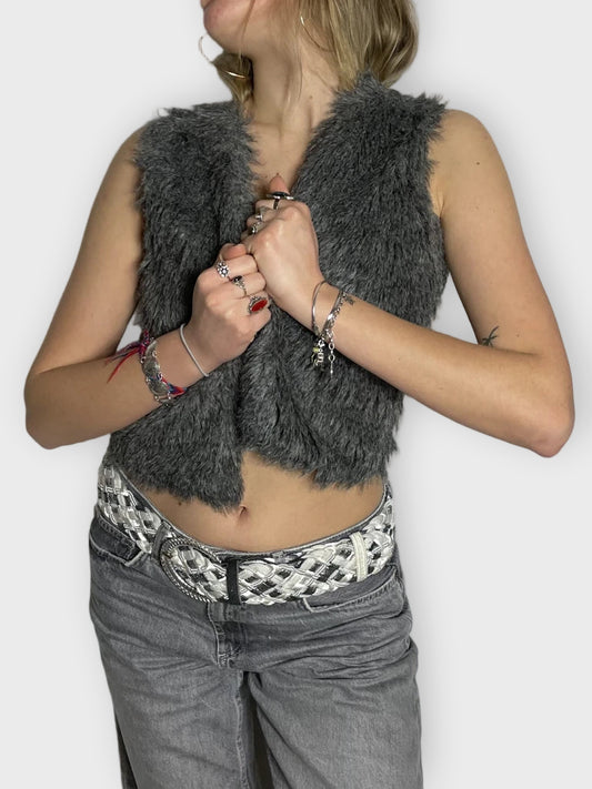 front view, Expressions Open Vest, vintage Y2K second hand piece