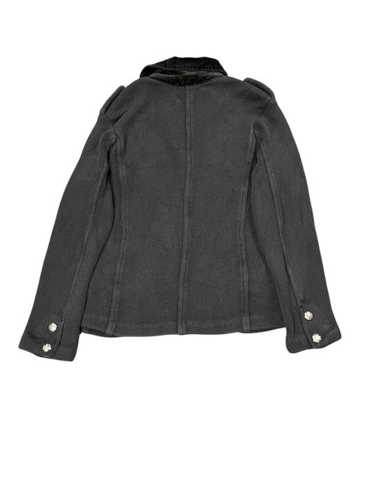 back view, Polo Ralph Lauren Elegant Black Knit Blazer, vintage Y2K second hand piece
