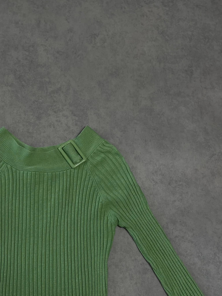 detail view, Chadwick’s Green 70’s Jumper, vintage Y2K second hand piece, image 4