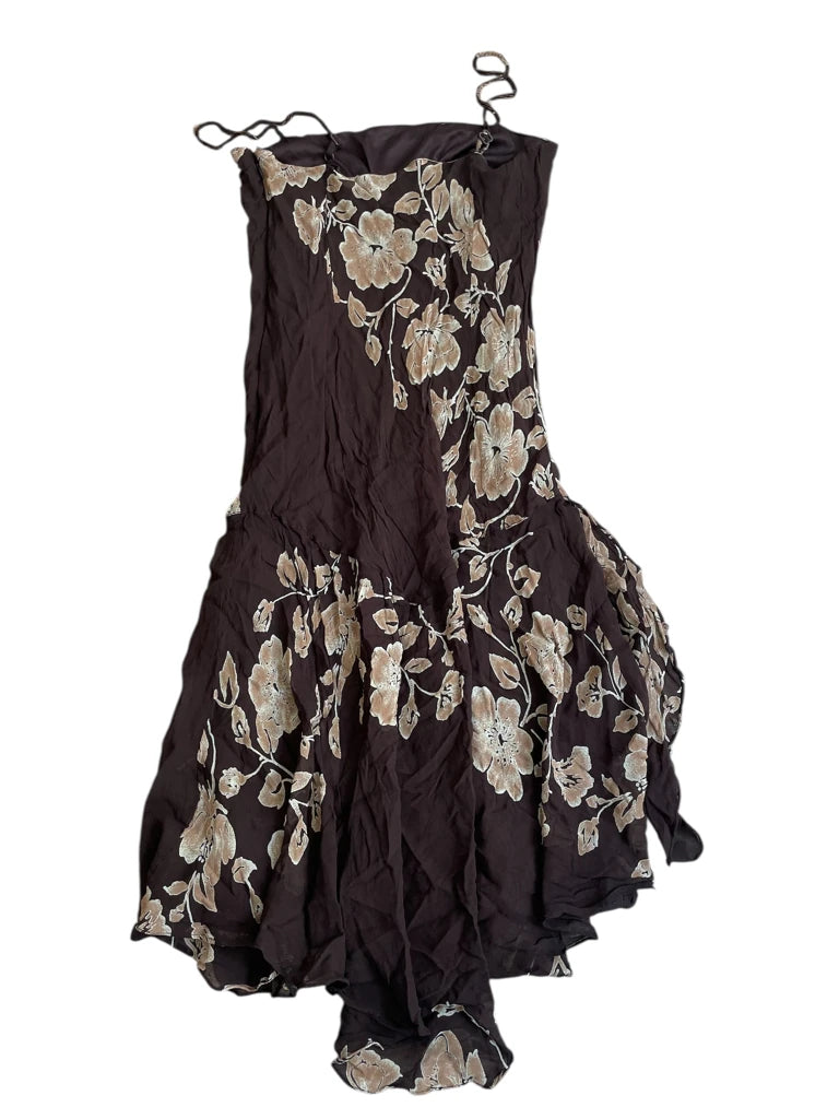 detail view, Eva Blue earth bloom – embroidered fairy dress (M?), vintage Y2K second hand piece, image 6