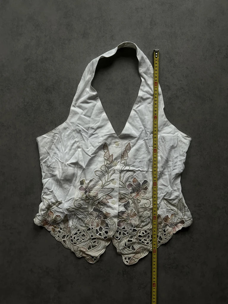 detail view, Land Lady Y2K Halter Top, vintage Y2K second hand piece, image 8